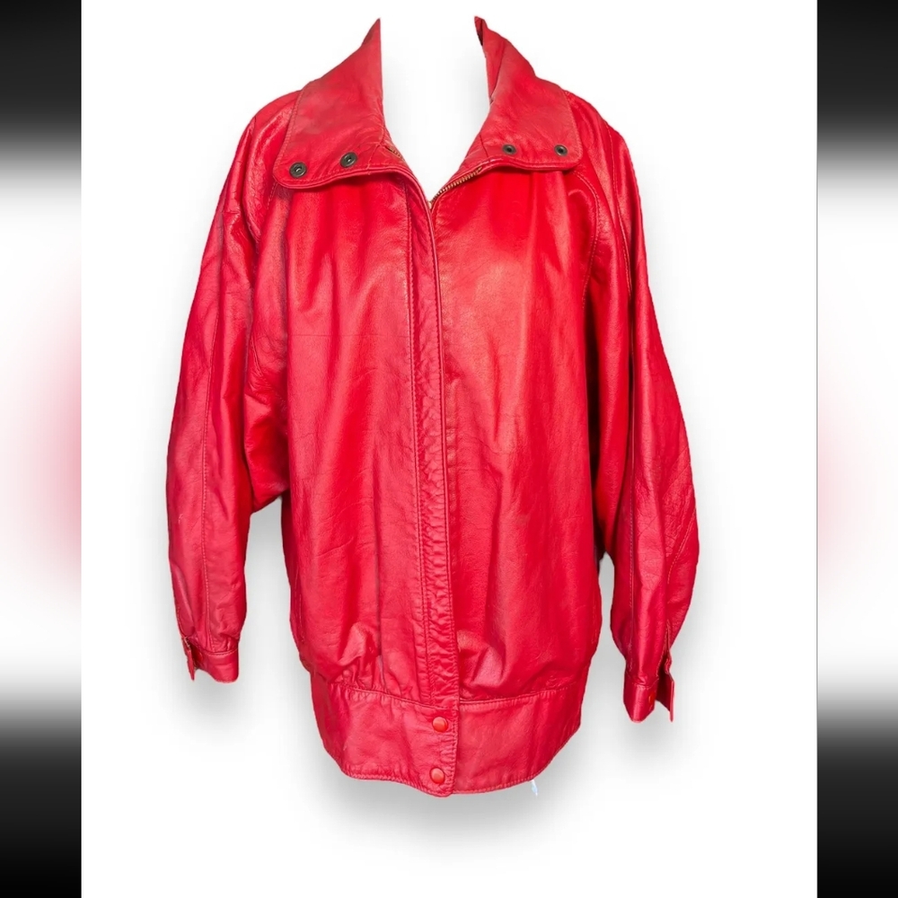 Vintage Red Leather Jacket
